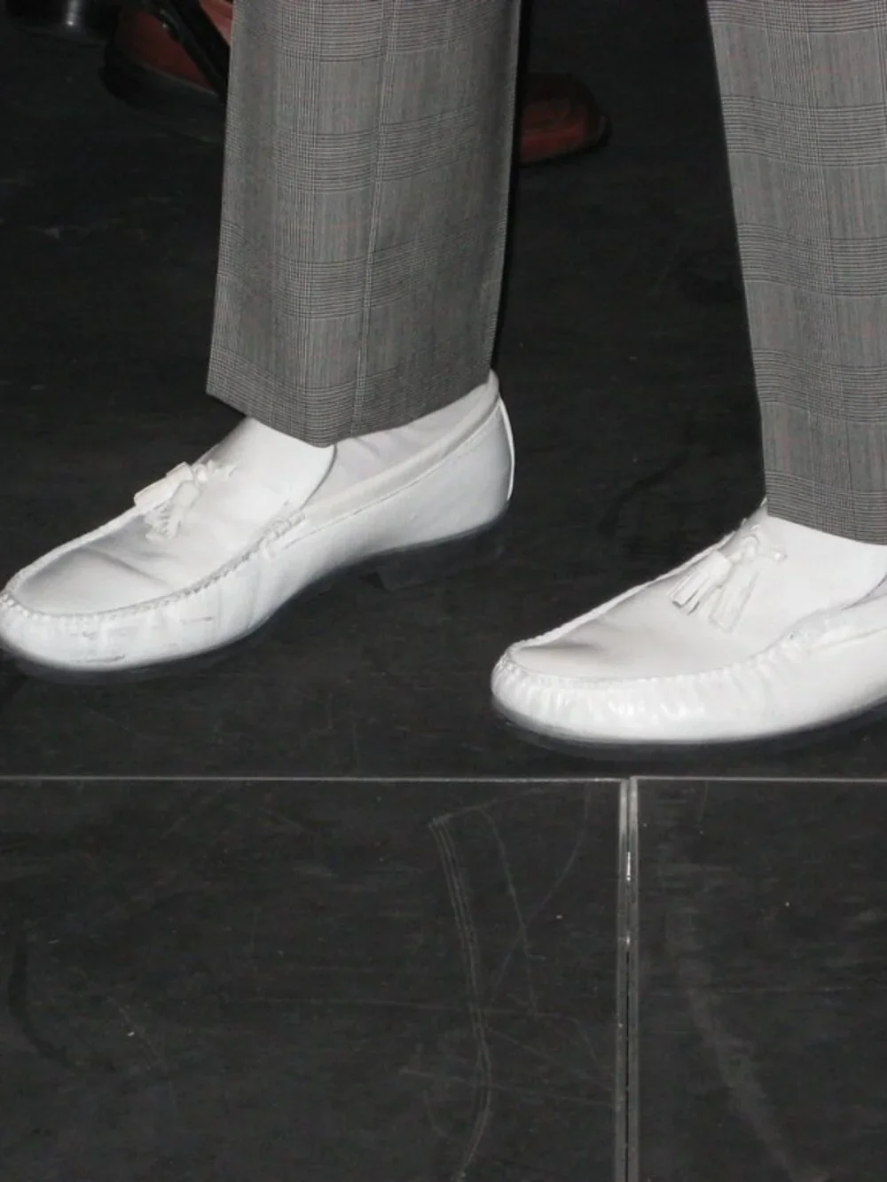 Vintage White Tassel Loafers sz 10.5